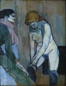 Henri Toulouse-Lautrec, Kobieta zakładająca rajstopy