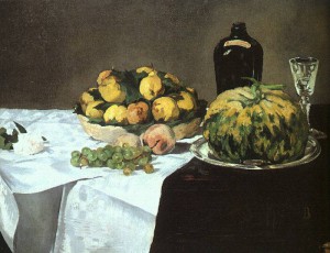 Edouard Manet, Martwa natura z melonem i brzoskwiniami